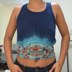 Free people small open back tank